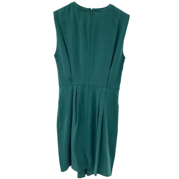 Club Monaco Kelly Green Sleeveless Faux Wrap Knee Length Casual Office Dress 00 - Picture 6 of 10